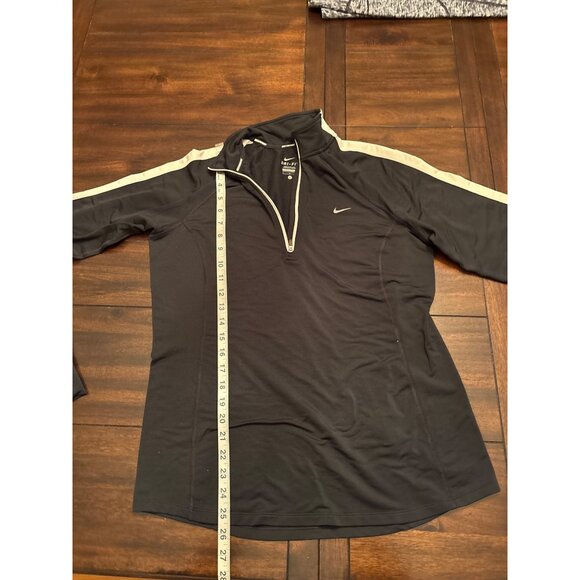 Nike Dri-FIT Black Long Sleeve Running Top Large Half Zip Pullover Ladiies - Picture 7 of 7